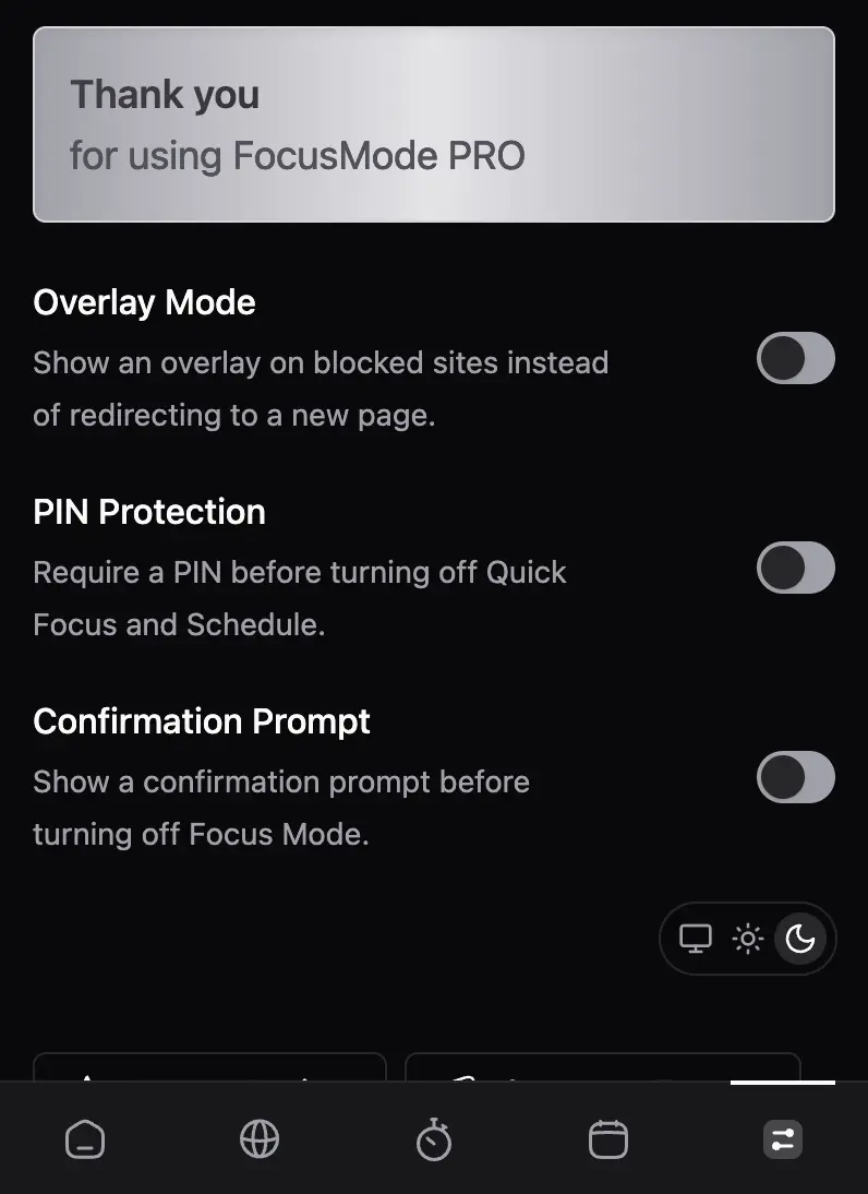 Dark Mode for PRO users, Confirmation Prompt Toggle & Bug Fixed and Improvements 2